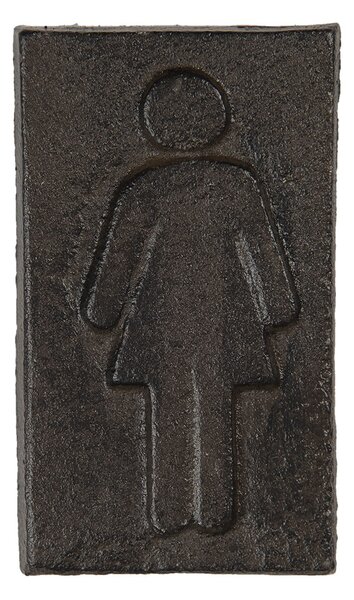 Kovová ceduľa označenie dámy - 6*1*11 cm - Clayre & Eef
