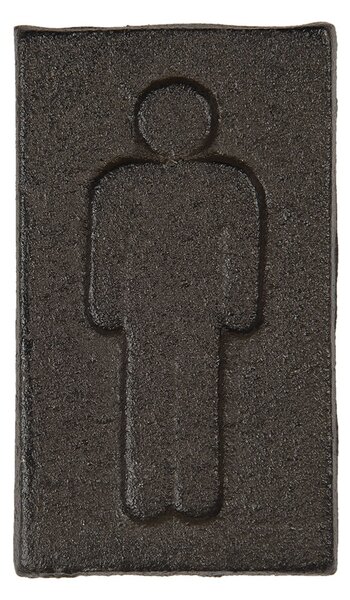 Kovová ceduľka pánske toalety - 6*1*11 cm - Clayre & Eef