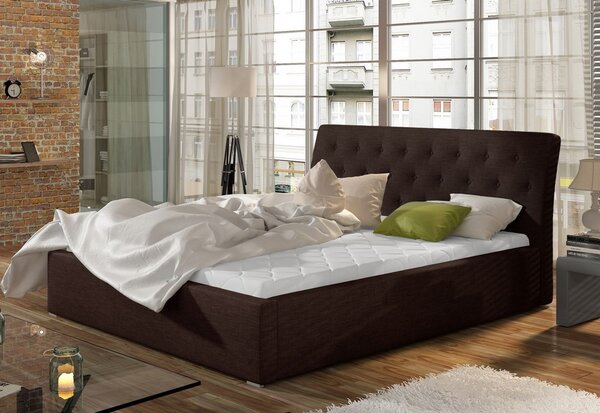 Manželská posteľ NEAPOL + rošt, 140x200, sawana 26