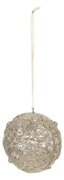 Zlatá vianočná ozdoba- Ø 6 * 6 cm - Clayre & Eef