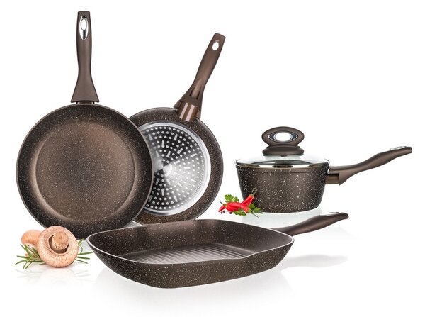 Banquet Panvica na palacinky s nepriľnavým povrchom PREMIUM Dark Brown 24 x 1,6 cm
