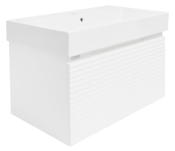 Kúpeľňová skrinka s umývadlom Naturel Savona 78x43x44,8 cm biela lesk SAVONA80BISAT