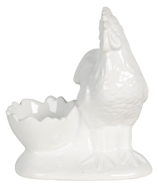 Držiak na vajíčko v tvare škrupiny sa sliepočkou - 11*9*13 cm - Clayre & Eef