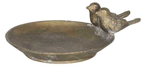 Dekoračné kovová miska s vtáčikmi - 11 * 9 * 2 cm - Clayre & Eef