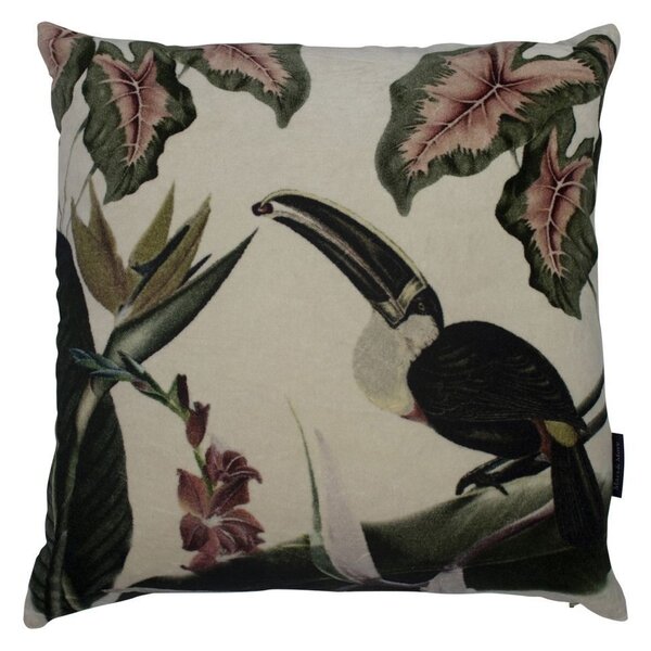 Zamatový vankúš exotic Toucan - 45 * 45 * 10cm - Mars & More