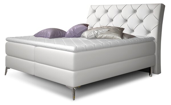 Drevko Čalúnená posteľ Adel - Soft 17 - 160 x 200 cm, Biela