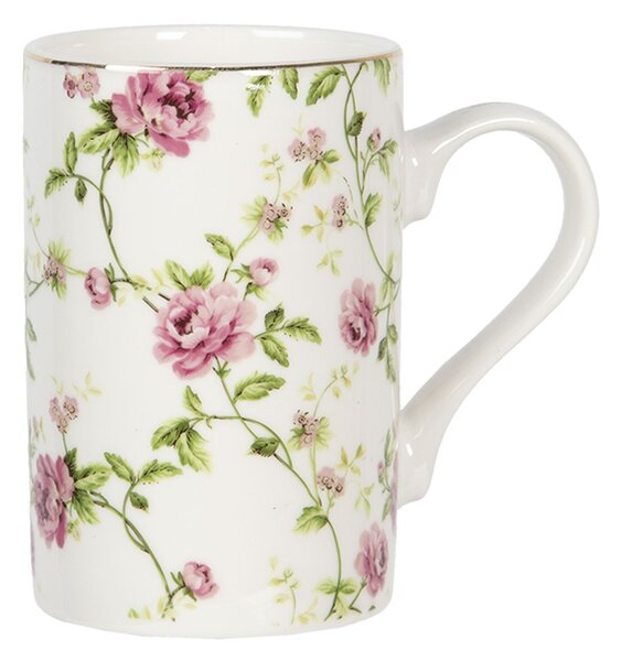 Porcelánový hrnček Bouton de Rose - 11 * 7 * 111 cm / 0.3l - Clayre & Eef