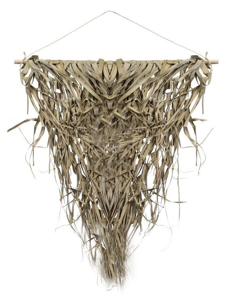 Tapiséria pletený trojuholník palmového lístia na palici - 3*45*55cm - Mars & More