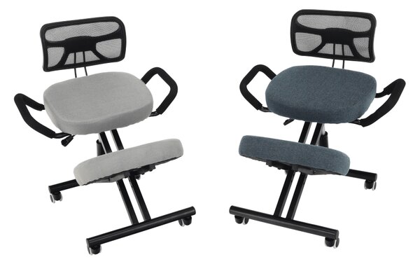 KONDELA Ergonomická kľakačka, sivá/čierna, RUFUS