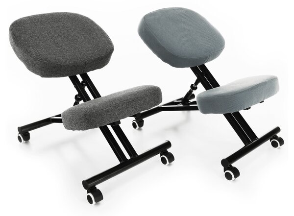 KONDELA Ergonomická kľakačka, svetlosivá/čierna, KILIAN