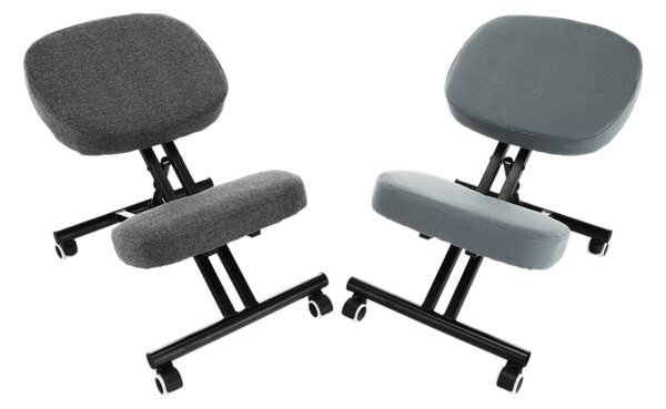 KONDELA Ergonomická kľakačka, svetlosivá/čierna, KILIAN