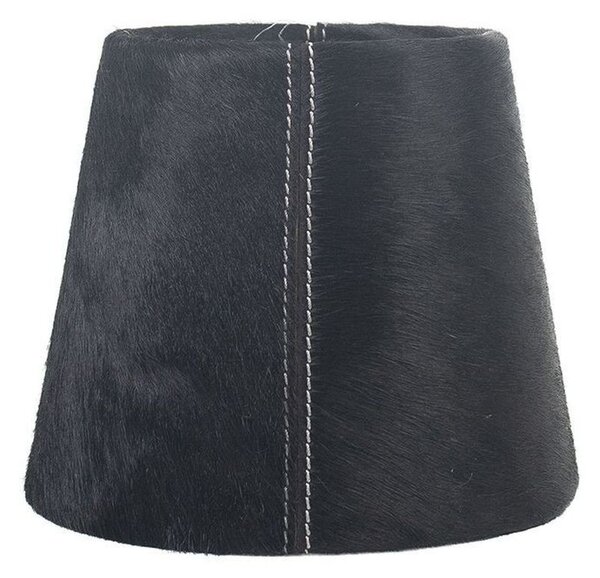 Čierne tienidlo lampy z hovädzej kože - Ø18 * Ø13 * 15cm / E27 - Mars & More
