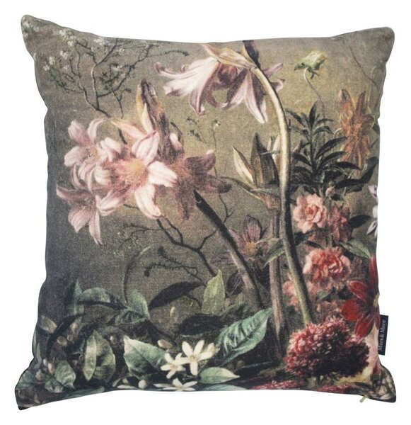 Zamatový vankúš rozkvitnuté kvety Flowers 3 - 45 * 45 * 15cm - Mars & More