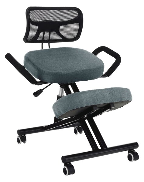 KONDELA Ergonomická kľakačka, sivá/čierna, RUFUS