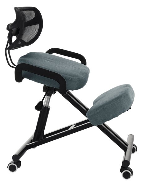 KONDELA Ergonomická kľakačka, sivá/čierna, RUFUS