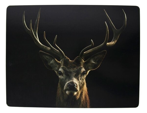 4ks pevné korkové prestieranie s jeleňom Black Deer - 30 * 40 * 0,4 cm - Mars & More