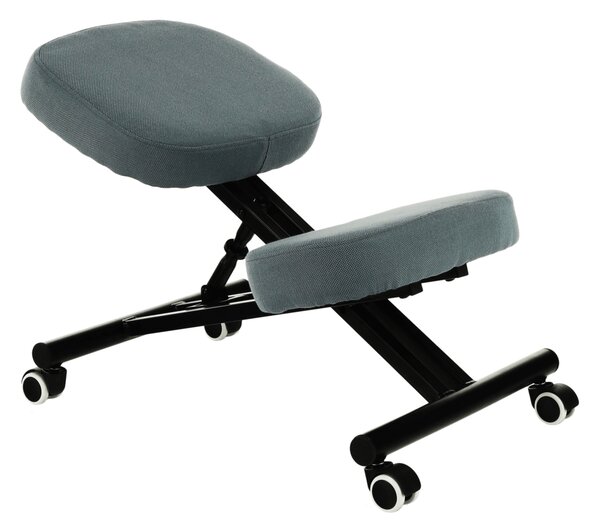 KONDELA Ergonomická kľakačka, svetlosivá/čierna, KILIAN