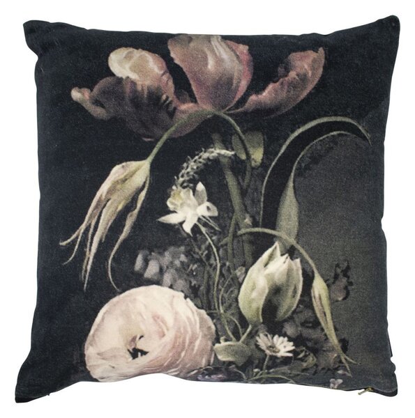 Zamatový vankúš rozkvitnuté kvety Flowers 2 - 45*45*15cm - Mars & More