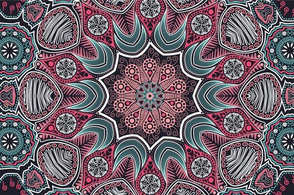 Tapeta indická Mandala s kvetinovým vzorom