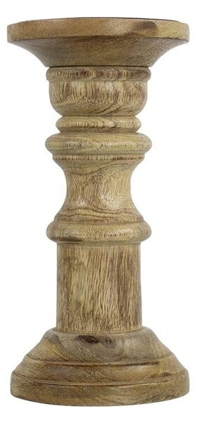 Drevený svietnik Wood z mangového dreva - Ø 10 * 20cm - Mars & More