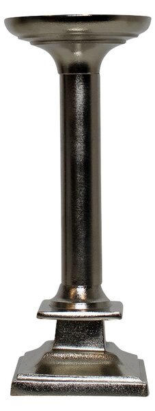 Strieborný kovový svietnik štvorec - 9 * 9 * 22cm - Mars & More