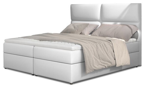 Drevko Čalúnená posteľ Amber - Soft 17 - 140 x 200 cm, Biela