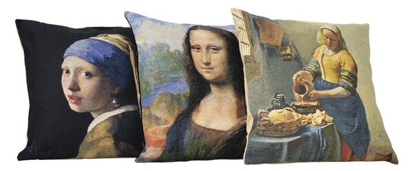 Gobelínový vankúš Leonardo da Vinci Mona Lisa - 45 * 45 * 15cm - Mars & More