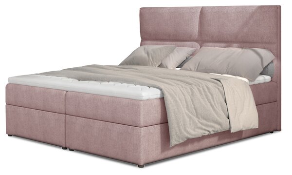 Drevko Čalúnená posteľ Amber - Omega 91 - 140 x 200 cm, Ružová