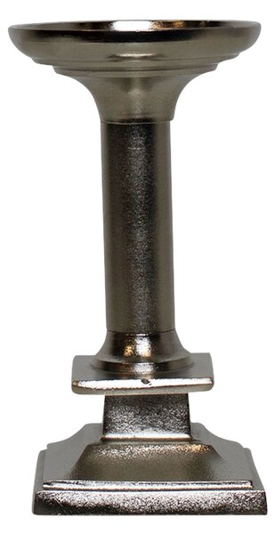 Strieborný kovový svietnik štvorec i - 9*9*17cm - Mars & More