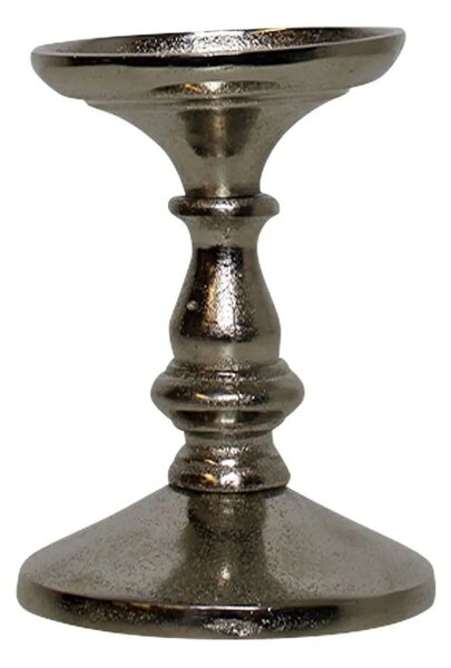 Strieborný lesklý svietnik guľatý - 9 * 9 * 12cm - Mars & More