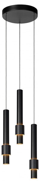 Lucide 24402/15/30 MARGARY závesné stropné svietidlo LED 3x4W | 1300lm | 2700K- čierna