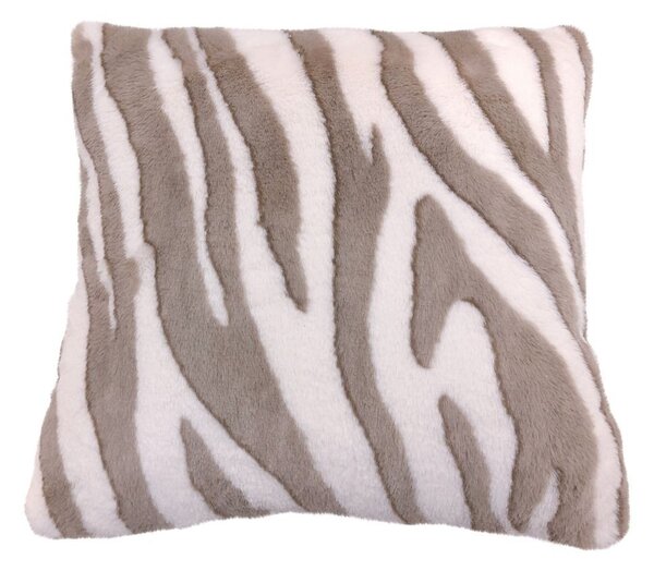 Bielo hnedý štvorcový vankúš Zebra - 45 * 45 * 15cm - Mars & More