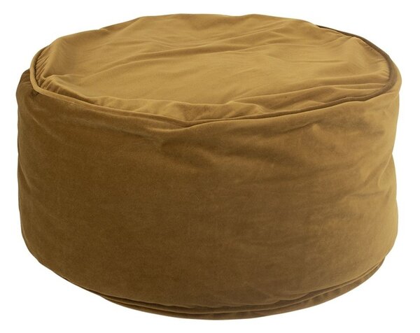Medený zamatový guľatý puf Copper - Ø 60 * 30cm - Mars & More