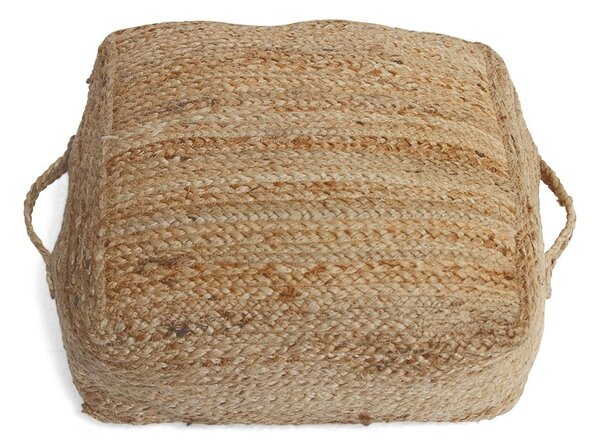 Jutový vankúš / puf na zem s uchom Jutt - 40 * 40 * 15cm - Mars & More