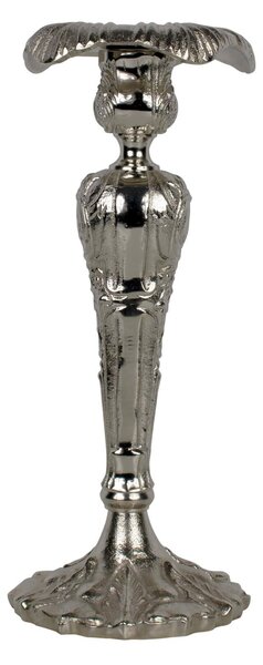 Strieborný barokový kovový svietnik Baroque - 33cm - Mars & More