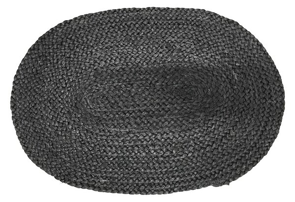 Jutové prestieranie oválne čierne - 35 * 50 * 0,20cm - Mars & More