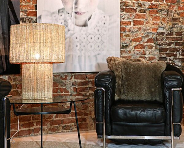 Jutová stolná lampa Renart - Ø 44*60cm / E27 - Mars & More