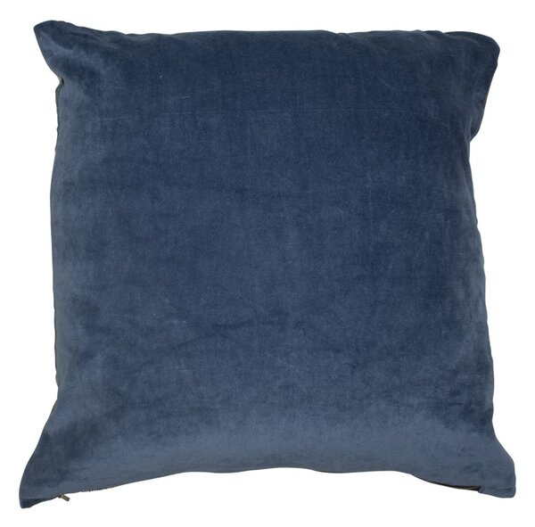 Petrolejový zamatový vankúš s papagájmi - 45 * 45 * 15cm - Mars & More