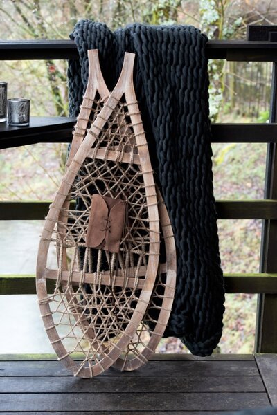 Pletený čierny pléd Tricot black - 152 * 127 cm - J-Line by Jolipa
