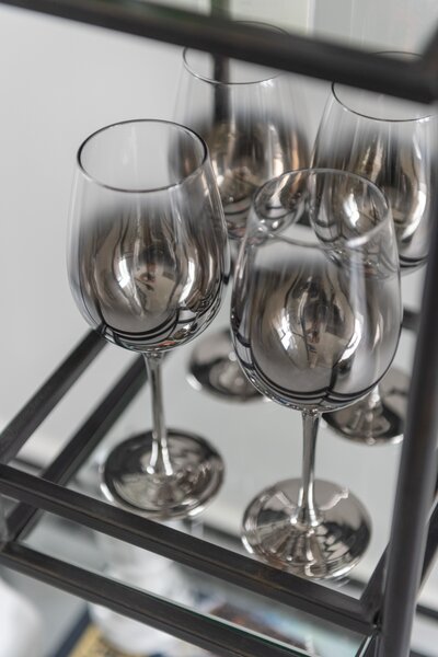 Pohárik na víno Silver Glass - Ø 9 * 26 cm - J-Line by Jolipa