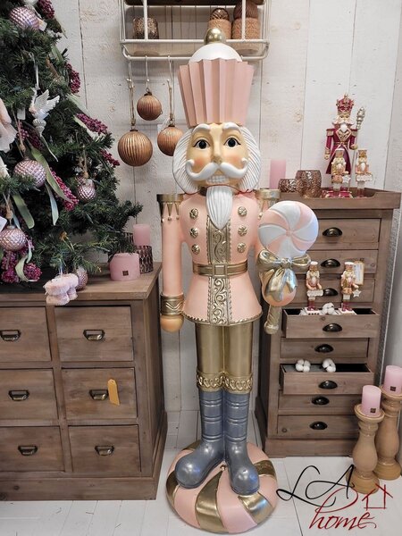 Dekoratívne soška Louskáčka s ceduľkou Merry Christmas - 9 * 7 * 22 cm - Clayre & Eef