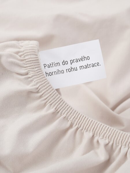 Jersey plachta s elastanom Deluxe 160 × 200 cm – prírodná
