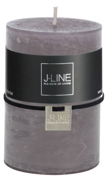 Šedá sviečka Granite valec M - Ø 7*10 cm/48h - J-Line by Jolipa