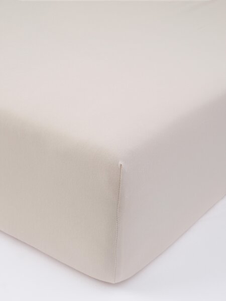 Jersey plachta s elastanom Deluxe 160 × 200 cm – prírodná