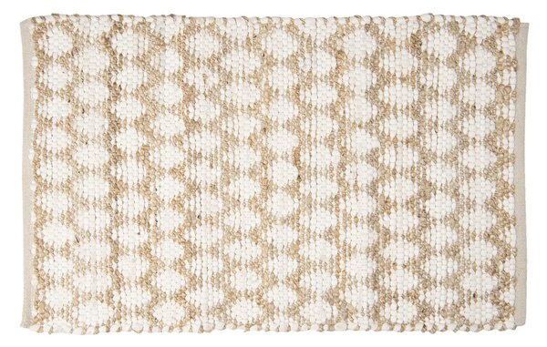 Hnedo -biely jutový koberec - 60 * 90 cm - Clayre & Eef