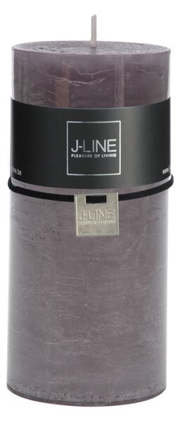 Šedá sviečka Granite valec L - Ø 7*15 cm/72h - J-Line by Jolipa