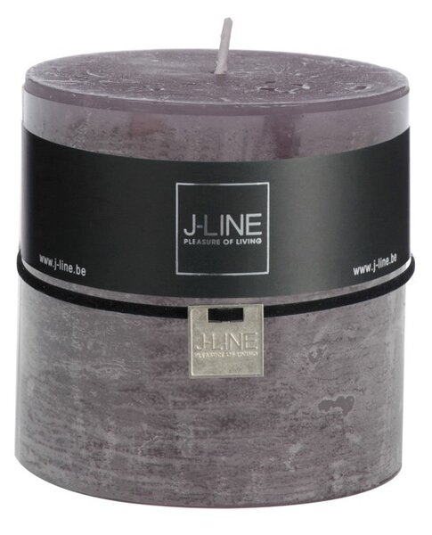 Šedá sviečka Granite valec XL - Ø 10*10 cm/80h - J-Line by Jolipa
