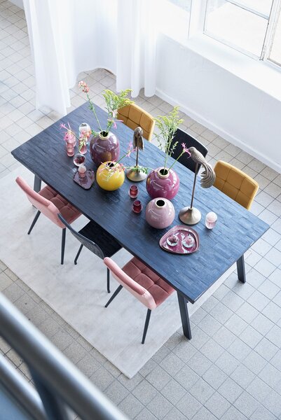 Zamatová burgundy jedálenská stolička OLIVE - 44*82*50 cm - Light & Living