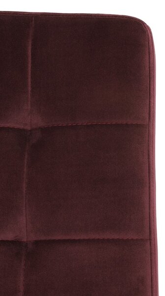 Zamatová burgundy jedálenská stolička OLIVE - 44*82*50 cm - Light & Living