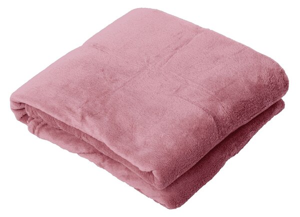 Ružový plyšový pléd Olaf old pink - 150 * 200 cm - Collectione